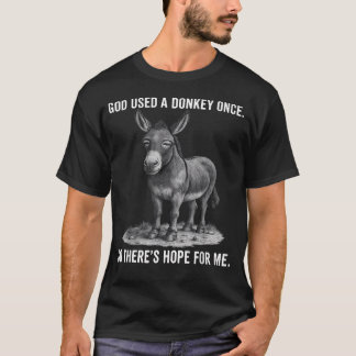 Camiseta Se Deus Usou Um Burro Ele Pode Me Usar Cristão