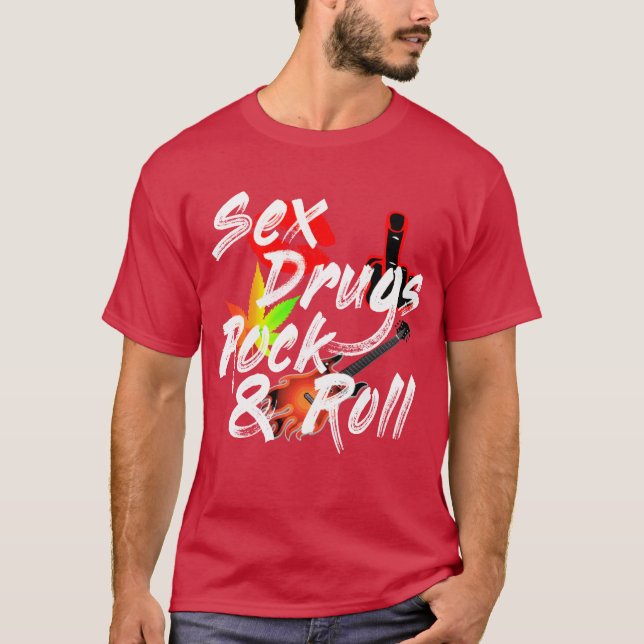 Camiseta Se drogas Rock and Roll boy (Frente)