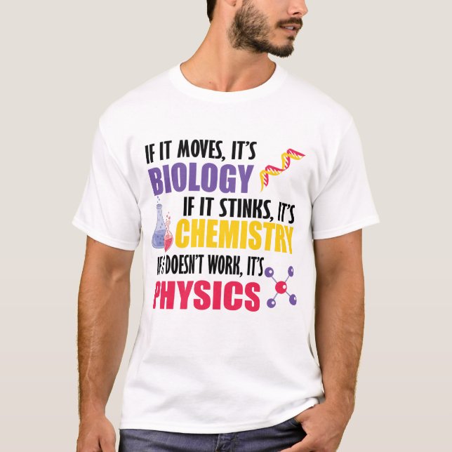 Camiseta Se ele se mexer é biologia (Frente)