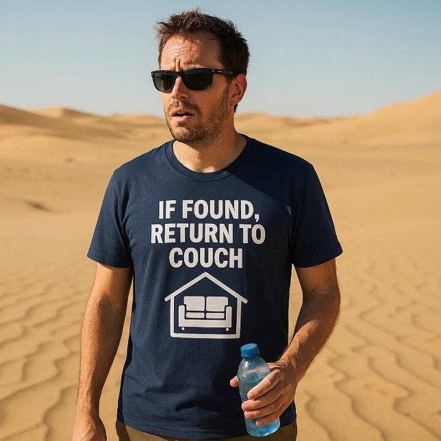 Camiseta Se Encontrado, Devolver ao Sofá (Criador carregado)