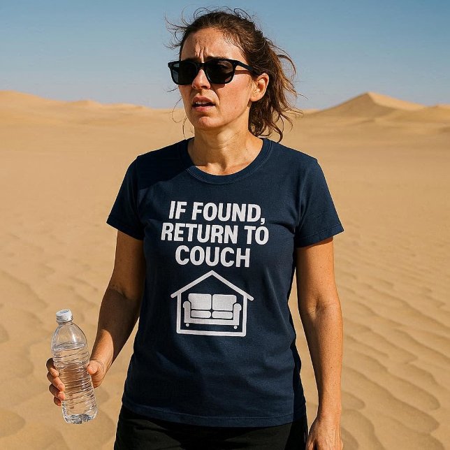 Camiseta Se Encontrado, Devolver ao Sofá (Criador carregado)