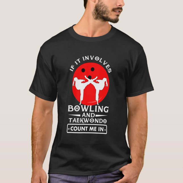 Camiseta Se Envolve B0wling E Taekwondo Conte-Me (Frente)