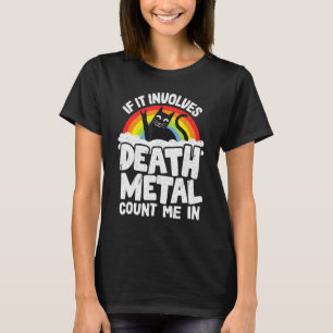 Camiseta Se Envolve Death Metal Conte Comigo Gato Metal R