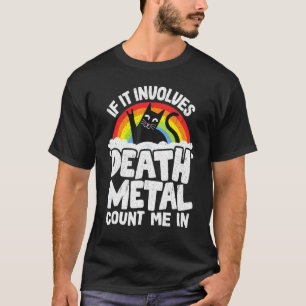 Camiseta Se Envolve Death Metal Me Inclua Gato Metal R