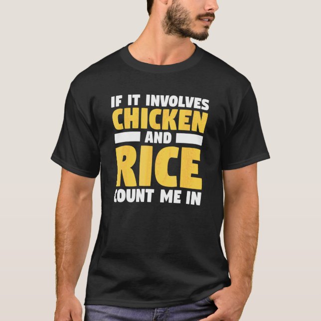 Camiseta Se Envolve Frango E Arroz Conte Comigo Em Peso (Frente)