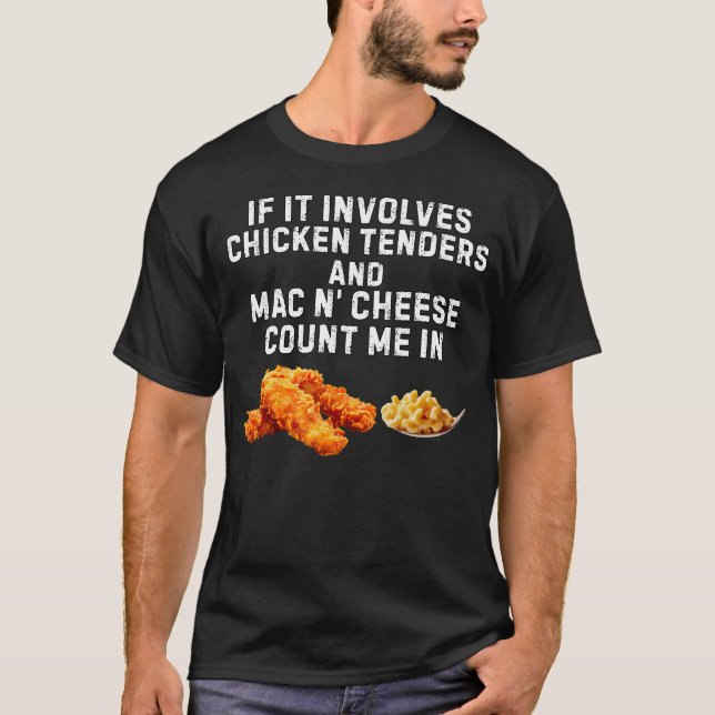 Camiseta Se Envolve Frango Empanado E Macarrão Com Queijo (Frente)