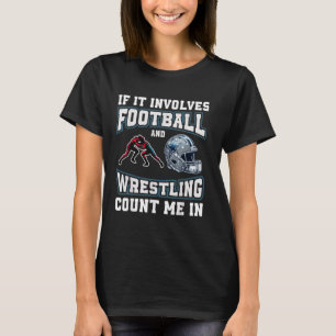 Camiseta Se Envolve Futebol E Luta Livre Dito engraçado