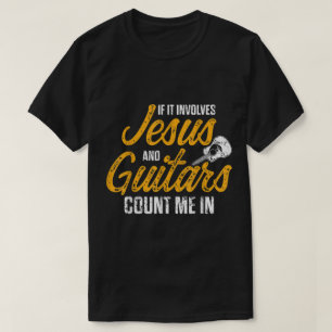 Camiseta Se Envolve Jesus e Guitarras, Me Inclua