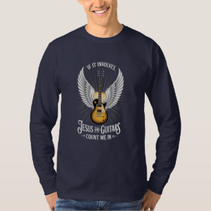 Camiseta Se Envolve Jesus E Violões Me Inclua