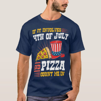 Camiseta Se Envolver 4 De Julho E Pizza Contar-Me Em 4
