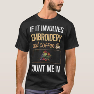 Camiseta Se Envolver Bordados De Café