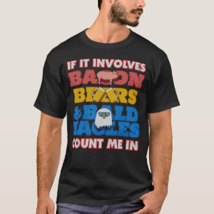 Camiseta Se Envolver Cervejas De Bacon E Águias-Válidas Con