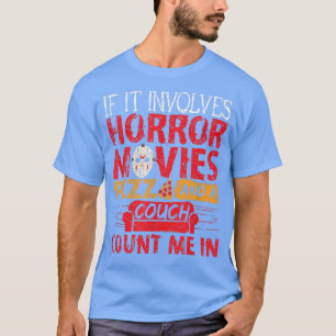 Camiseta Se Envolver Filmes De Horror Pizza E Um Couch Cou