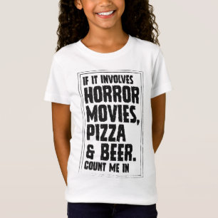 Camiseta Se Envolver Filmes Horrores Pizza E Contagem De Ce