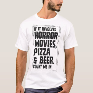 Camiseta Se Envolver Filmes Horrores Pizza E Contagem De Ce