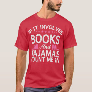 Camiseta Se Envolver Livros E Pijamas Conte-Me No Livro