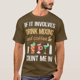Camiseta Se Envolver Mistura De Bebidas De Café Mixo