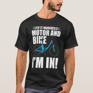 Camiseta Se envolver motor e bicicleta, estou em E Bike Bic