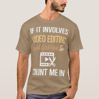 Camiseta Se Envolver O Editor De Edição De Vídeo De Café