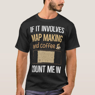 Camiseta Se Envolver O Mapeamento De Fazeres Do Mapa Do Caf