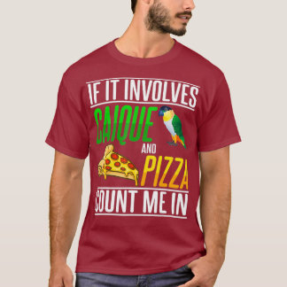 Camiseta Se Envolver Papagaio Caique E Pizza Proprietário D