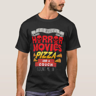 Camiseta Se Envolver Pizza De Filme De Horror Conte-Me