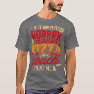 Camiseta Se Envolver Pizza De Horror E Um Couch Conte-Me