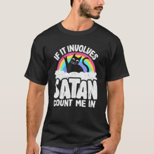 Camiseta Se Envolver Satã Conte-Me Em Cat Heavy Metal R