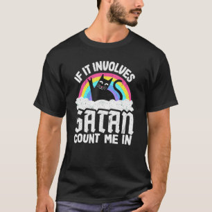 Camiseta Se Envolver Satã Conte-Me Em Cat Heavy Metal R