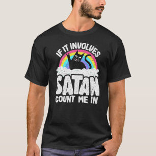 Camiseta Se Envolver Satã Conte-Me Em Cat Heavy Metal R