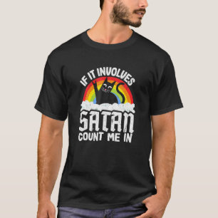 Camiseta Se Envolver Satã Conte-Me Em Cat Heavy Metal R