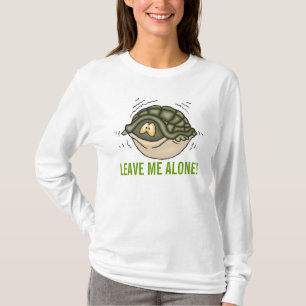 Camiseta se escondendo na concha na tartaruga me deixe sozi