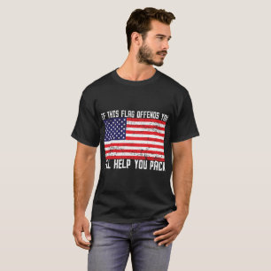 Camiseta Se esta bandeira ofende você ajudá-lo-á a embal