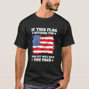 Camiseta Se Este Sinalizador O Ofender Este Vet Ajudará Voc