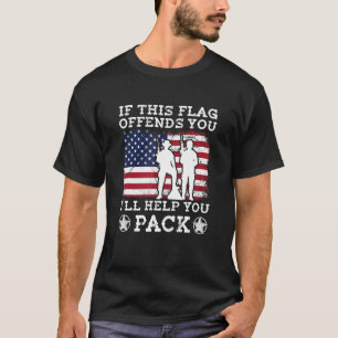 Camiseta Se este sinalizador te ofender, eu o ajudarei a em