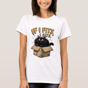 Camiseta Se Eu Ajustado Sentar Gato Engraçado Sarcástico