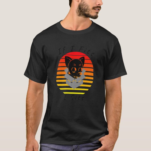 Camiseta Se Eu Ajustado Sentar Um Cachorro Pequeno Em Caixa (Frente)