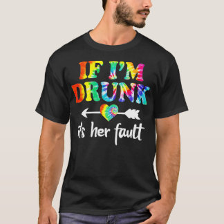 Camiseta Se eu Bebado é a correspondência dos Casais TieDye