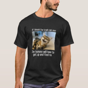 Camiseta Se eu derrubar o gato meme do lixo Pet