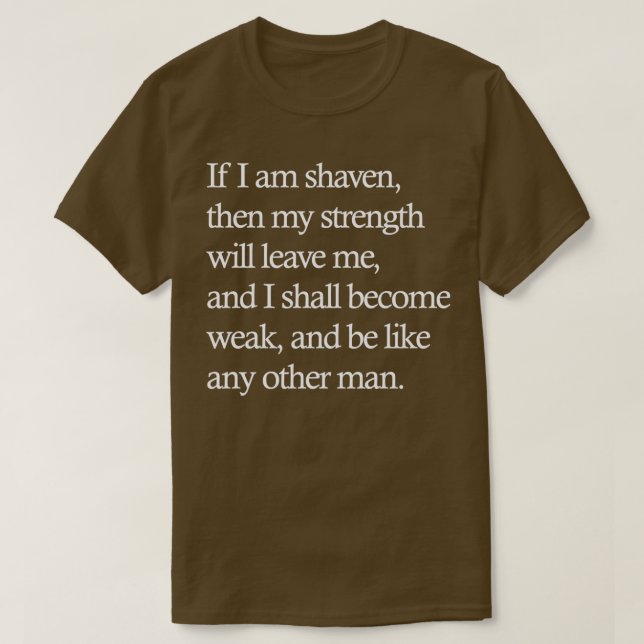 Camiseta se eu for shaven1 (Frente do Design)