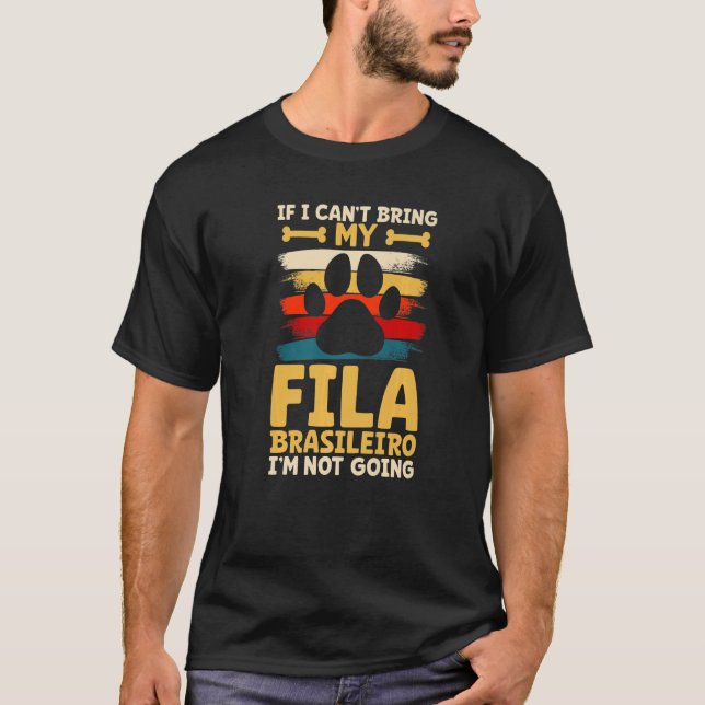 Camiseta Se eu não puder trazer meu cachorro eu não vou fil (Frente)