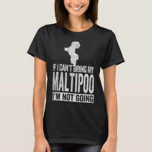 Camiseta Se eu não puder trazer meu Maltipoos, engraçado, M