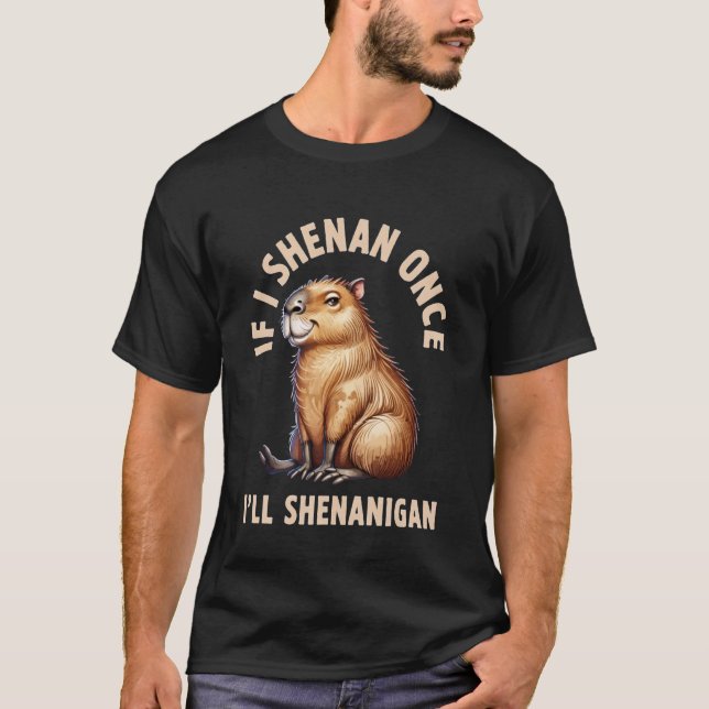 Camiseta Se eu Trapacear Uma Vez Eu Trapacearé Meme de Capi (Frente)