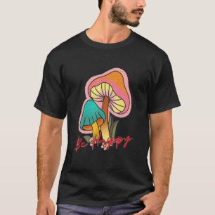 Camiseta Sê Feliz Hippie Sinal de Paz Yoga Hippies 70s