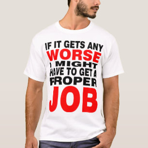 Camiseta Se Ficar Pior - Preto e Vermelho