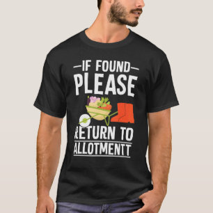 Camiseta Se for encontrado, retorne à atribuição Garden Gar