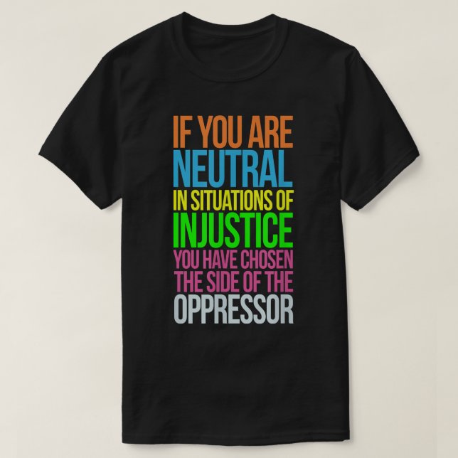 Camiseta Se for neutro em situações de refugiados é igual (Frente do Design)