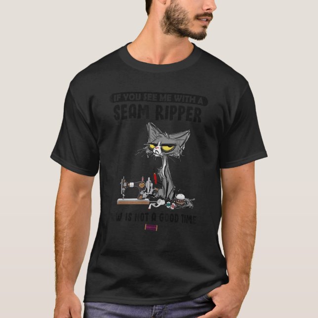 Camiseta Se Me Vir Com Um Gato Descosedor (Frente)