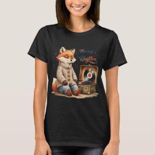 Camiseta Se Movendo No Meu Próprio Ritmo Fofa Raposa Vintag