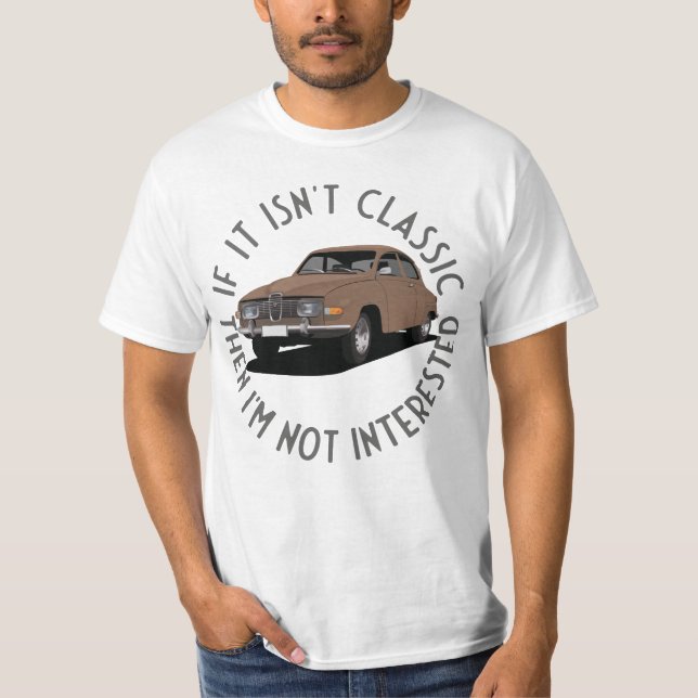 Camiseta Se não é clássico - Saab 96 (Frente)